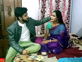 18yrs Indian student having sex with Biology madam! Indian web trammel sex with clear hindi audio